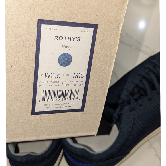 Rothy's RS02 Sneaker In Navy - Picture 10 of 10